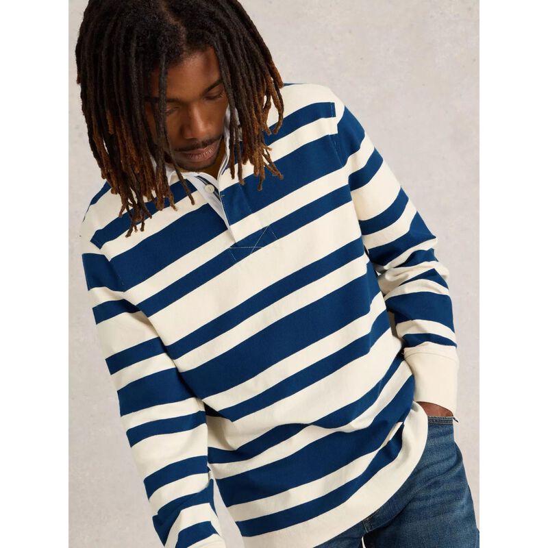 White Stuff Ls Stripe Rugby Shirt image number 2